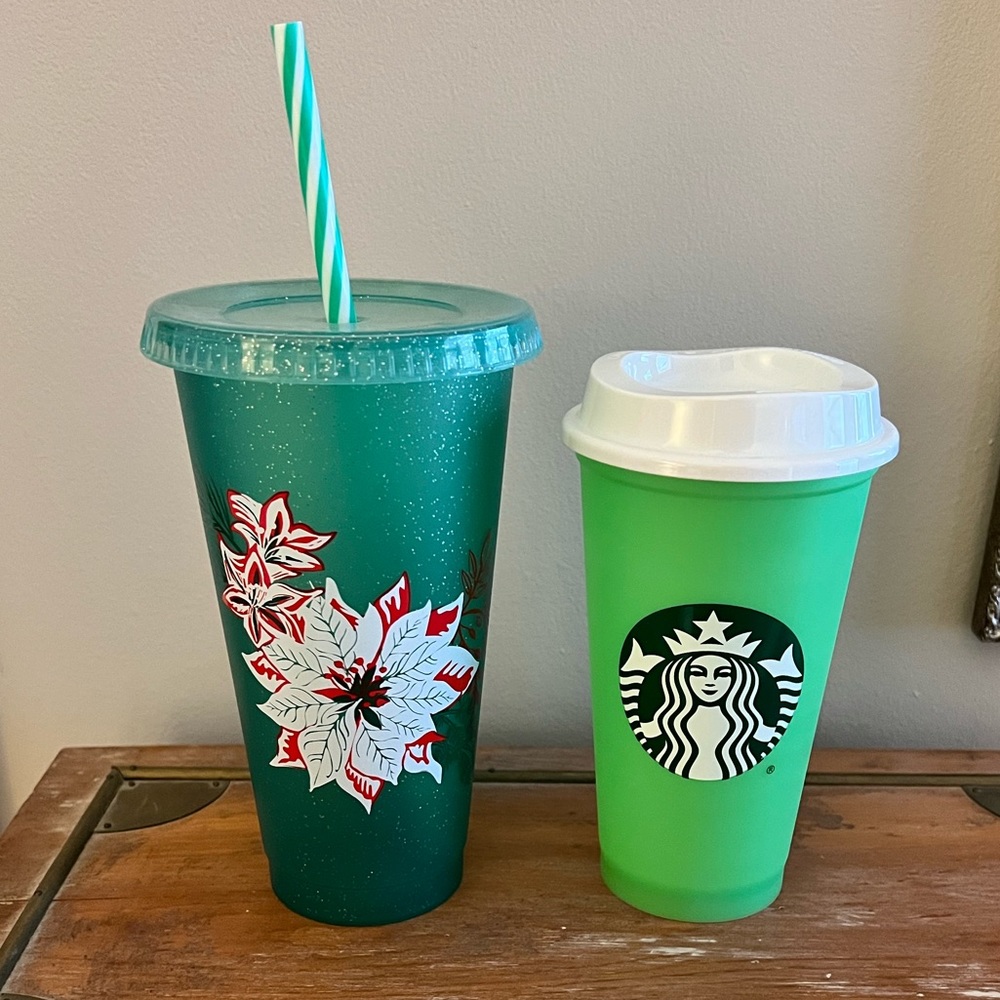 Starbucks plastic reusable  holiday cups